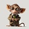 Tarsius Monkey Businessman. Generative AI