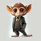 Tarsius Monkey Businessman. Generative AI