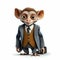 Tarsius Monkey Businessman. Generative AI