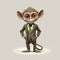 Tarsius Monkey Businessman. Generative AI