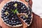 Tart with blackberry