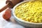 Tart with onions, cheese and turmeric