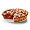 Tart and Sweet: Delectable Apple Cranberry Pie Isolated on White Background - Generative AI