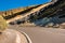 `Tarta del Teide` volcanic sediment layers in Teide National Park.