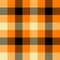 Tartan black and orange texture