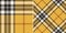 Tartan check plaid pattern Thomson in brown, mustard yellow, beige. Seamless herringbone large traditional tartan set for scarf.
