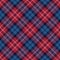 Tartan pattern blue red vector. Seamless diagonal texture for modern winter textile print.