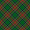 Tartan pattern Christmas multicolored in green, red, yellow, black, blue, white. Seamless dark traditional Stewart plaid vector.