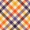 Tartan plaid pattern for autumn. Multicolored buffalo check background in purple, orange, yellow, beige.