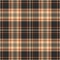 Tartan plaid pattern in brown, orange, beige. Seamless herringbone check plaid texture for flannel shirt.