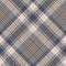 Tartan plaid pattern large in grey and beige. Seamless dark check plaid graphic background vector for scarf, blanket, duvet cover.