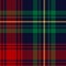 Tartan plaid pattern in navy blue, red, green, yellow. Christmas multicolored dark large seamless herringbone check texture.