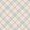 Tartan plaid pattern seamless in soft wool cashmere grey, pink, beige. Herringbone light check vector texture for spring autumn.