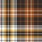 Tartan Scotland plaid pattern in brick brown, yellow, white. Seamless dark textured check plaid vector.