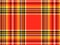 Tartan seamless pattern on orange background .