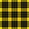 Tartan yellow black textile pattern