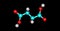 Tartaric acid molecular structure isolated on black