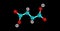 Tartaric acid molecular structure isolated on black