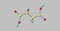 Tartaric acid molecular structure isolated on grey