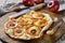 Tarte flambÃ©e with apple rings