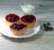 Tartlet cake, with red berries.