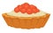 Tartlet with creamy mousse and caviar buttercream vector