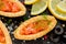Tartlet with salt fish salmon and dill