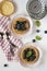 Tartlets with blueberries