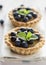 Tartlets with blueberries