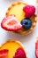 Tartlets with cream and fres berries