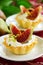 Tartlets with whipped cream