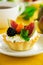 Tartlets with whipped cream