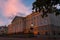 Tartu University main building at summer twilight