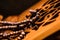 Tasbih or Islamic prayer beads on a rihal or quran stand