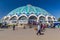 TASHKENT, UZBEKISTAN - MAY 4, 2018: Dome of Chorsu Bazaar market in Tashkent, Uzbekist