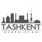 Tashkent Uzbekistan Skyline Silhouette Design City Vector Art Famous Buildings.