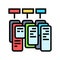 task batching time management color icon vector illustration