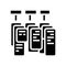 task batching time management glyph icon  illustration