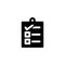 Task checklist icon in glyph style icon set