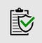 Task complete check list icon in vector file