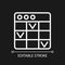 Task management software pixel perfect white linear icon for dark theme