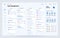 Task manager. Planner and organizer application dashboard UI with task performance process, time management web app