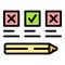 Task schedule icon vector flat