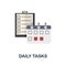 Daily Tasks flat icon. Colored sign from productivity collection. Creative Daily Tasks icon illustration for web design