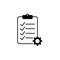 Tasks. Vector icon. Clipboard - vector icon. Clipboard icon. Task done. Signed approved document icon. Project completed