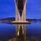 Tasman Bridge Under square lights
