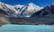 Tasman Lake with Tasman glacier, New Zealand