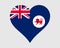 Tasmania Australia Heart Flag. TAS Tassie AUS Love Shape Flag. Tasmanian Australian State Banner Icon Sign Symbol Clipart EPS