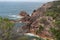 Tasmania coastal landscape at the Waterfall Bay Track