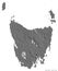 Tasmania, state of Australia, on white. Bilevel
